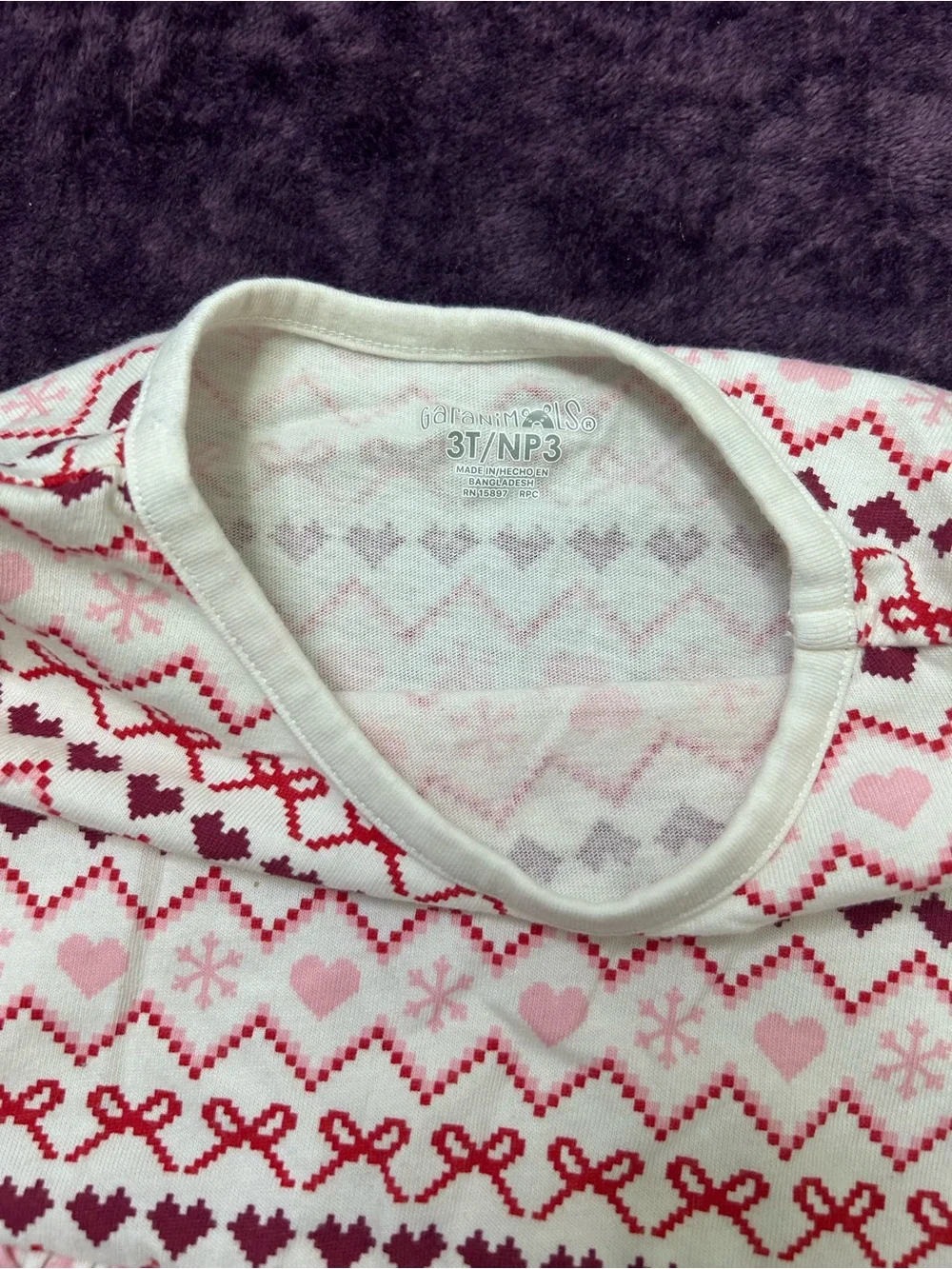 Garanimals White and Burgundy Fair Isle Two-Piece Set